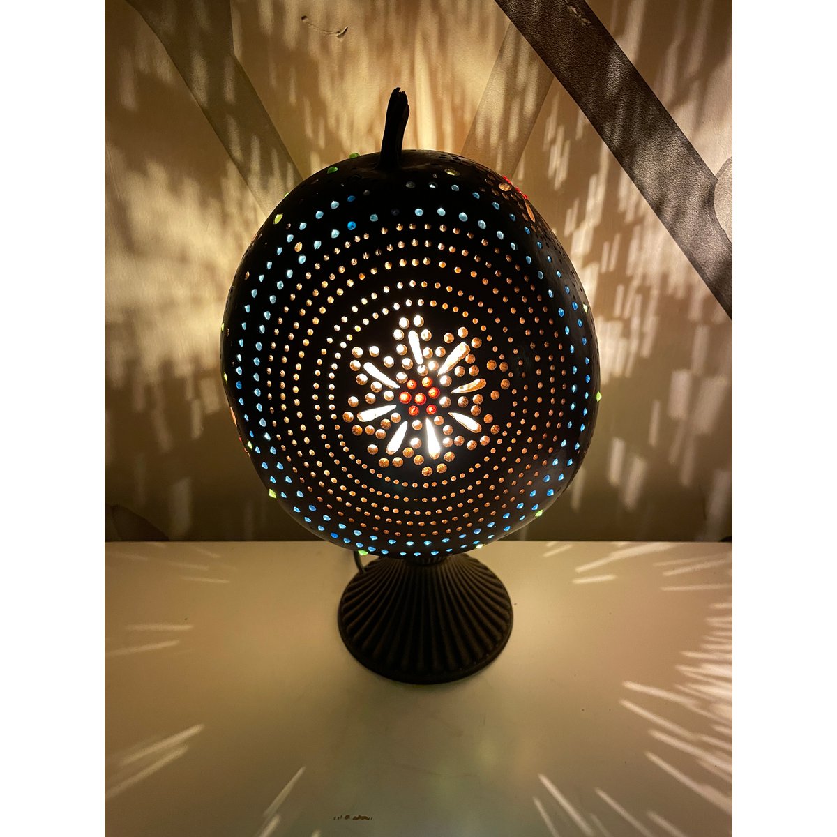 Gourd Lamp - Flowers -1