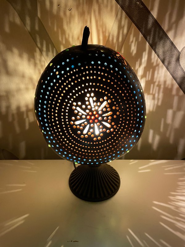 Gourd Lamp - Flowers -1