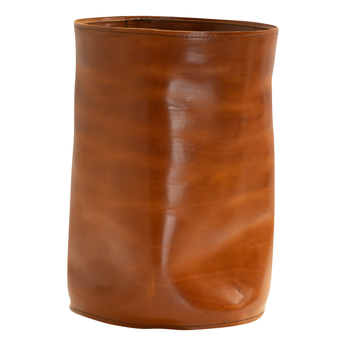Vase cuir XXL cognac