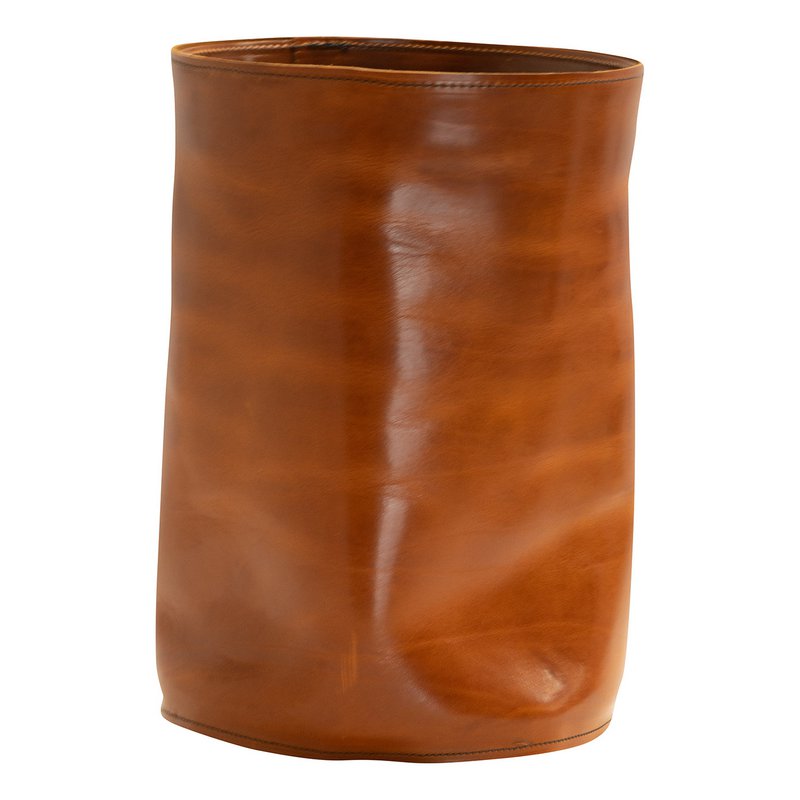 Vase læder XXL cognac