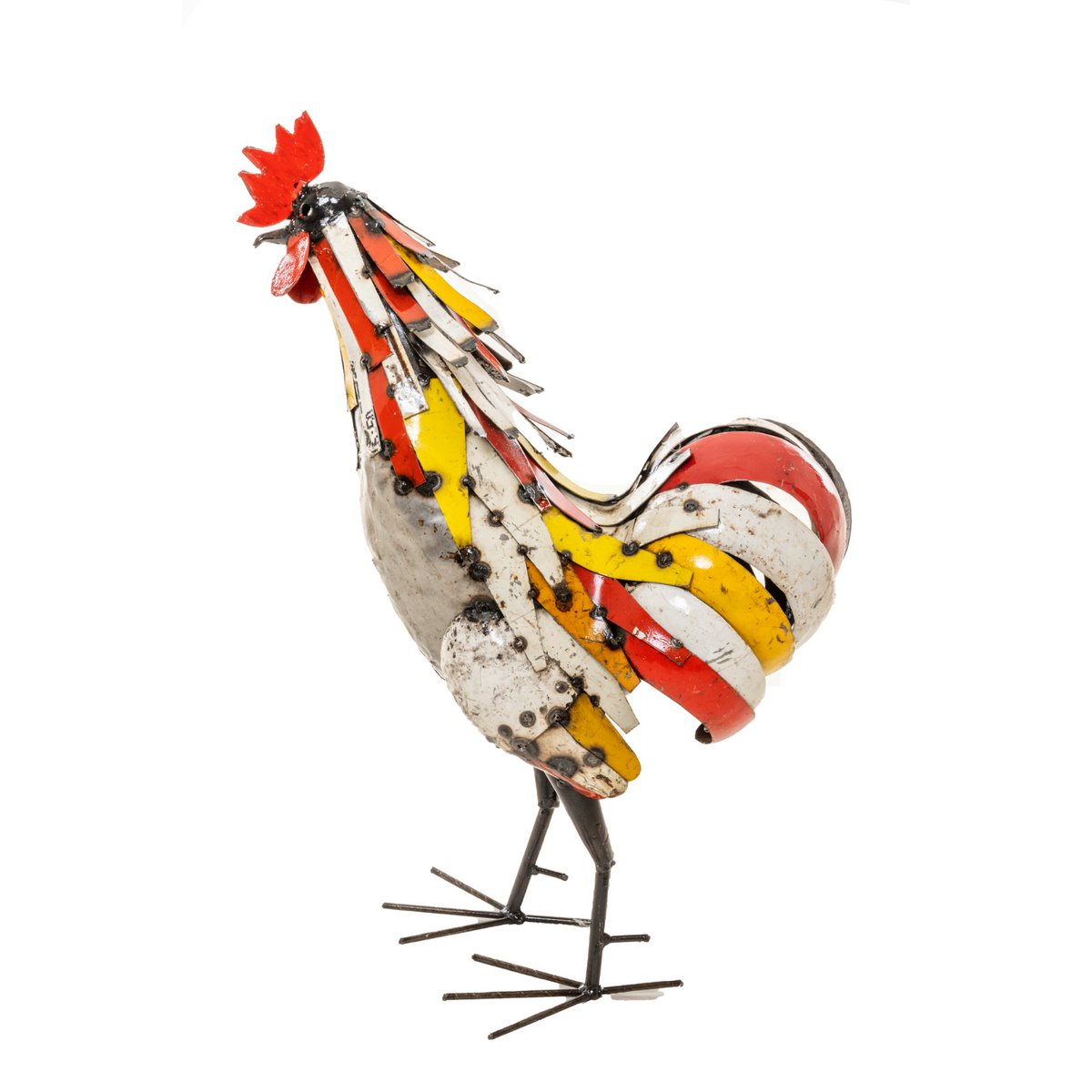 METAL EXTRA LARGE COLORFUL ROOSTER