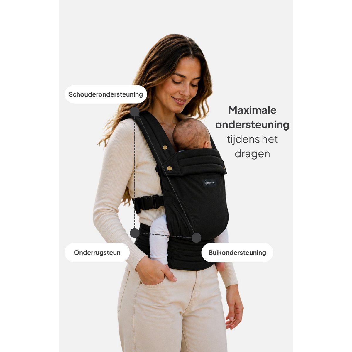 Nosidełko AVIAIRE - Ergonomiczne i wygodne - Materiał bawełniany OEKO-TEX®