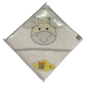Geborduurde badhanddoek met capuchon