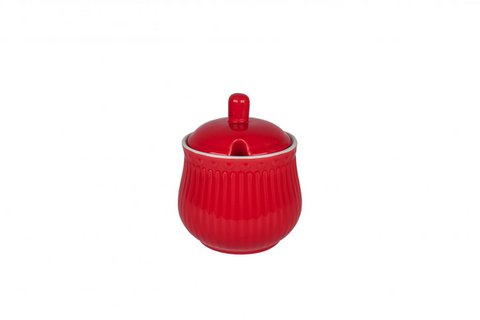 Porzellan-Zuckerdose LOVE in roter Farbe Isabelle Rose