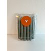 Set mit 6 Minikerzen grau