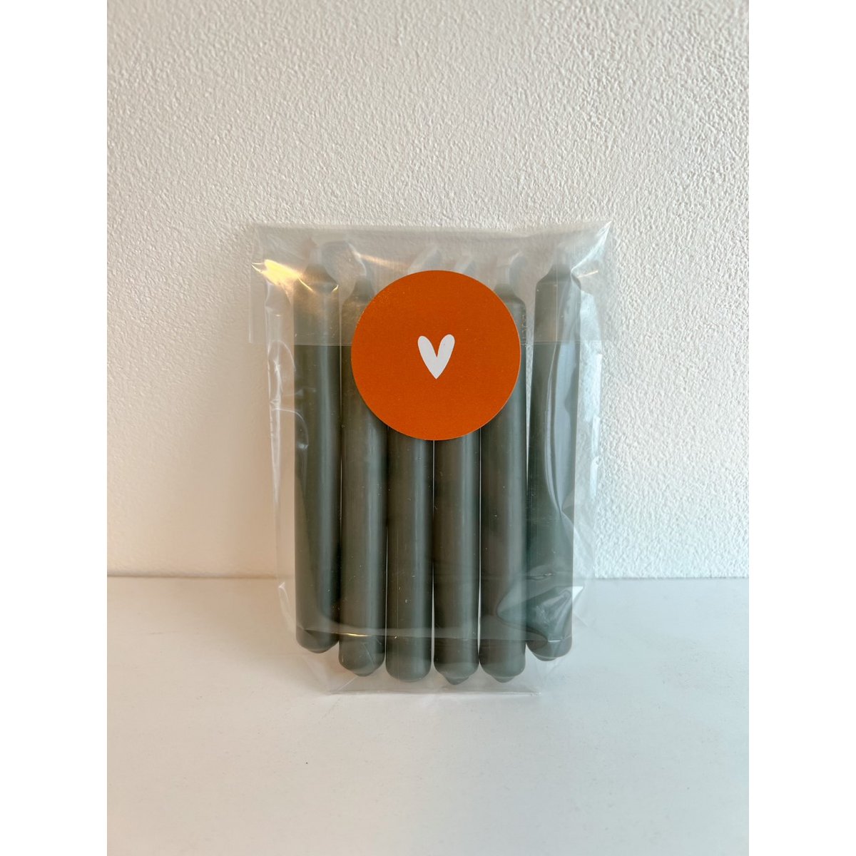 Lot de 6 mini bougies grises