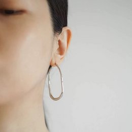 Orecchini a cerchio artistici minimalisti in stile giapponese