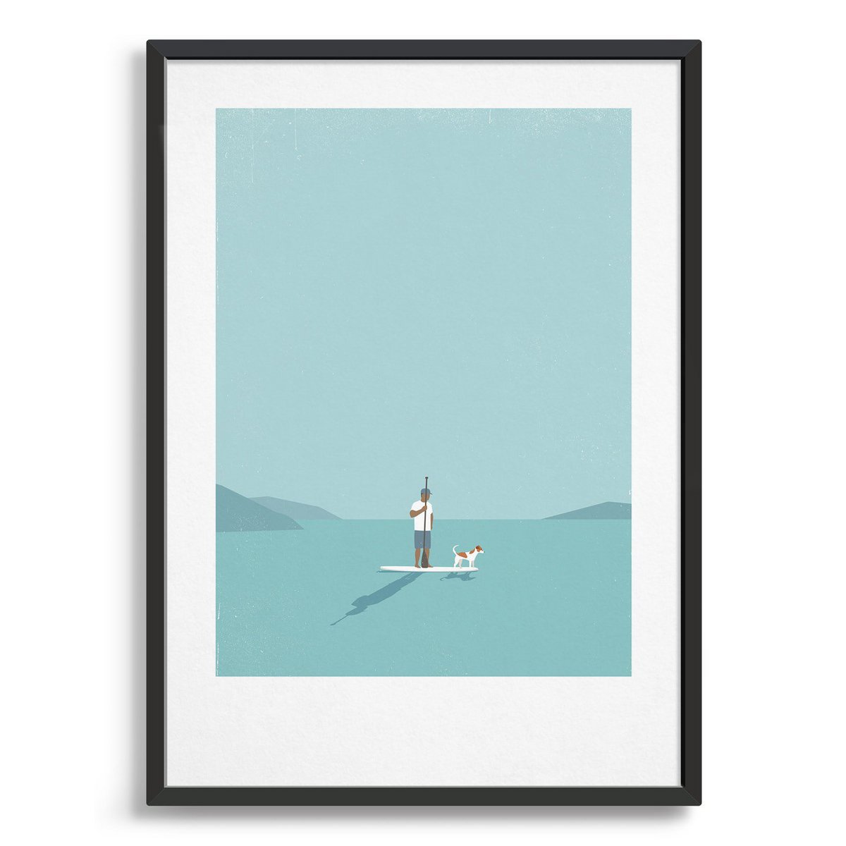 Paddleboarder et chien