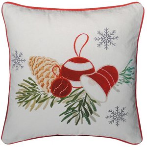 White & Red Festive Gnome – Cushion Cover / Kussenhoes – Christmas 45×45 cm – Urbane Hide