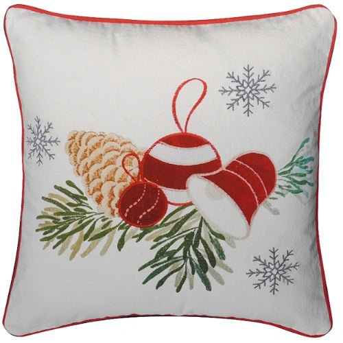 Weißer und roter festlicher Zwerg – Kissenbezug / Kussenhoes – Weihnachten 45×45 cm – Urbane Hide