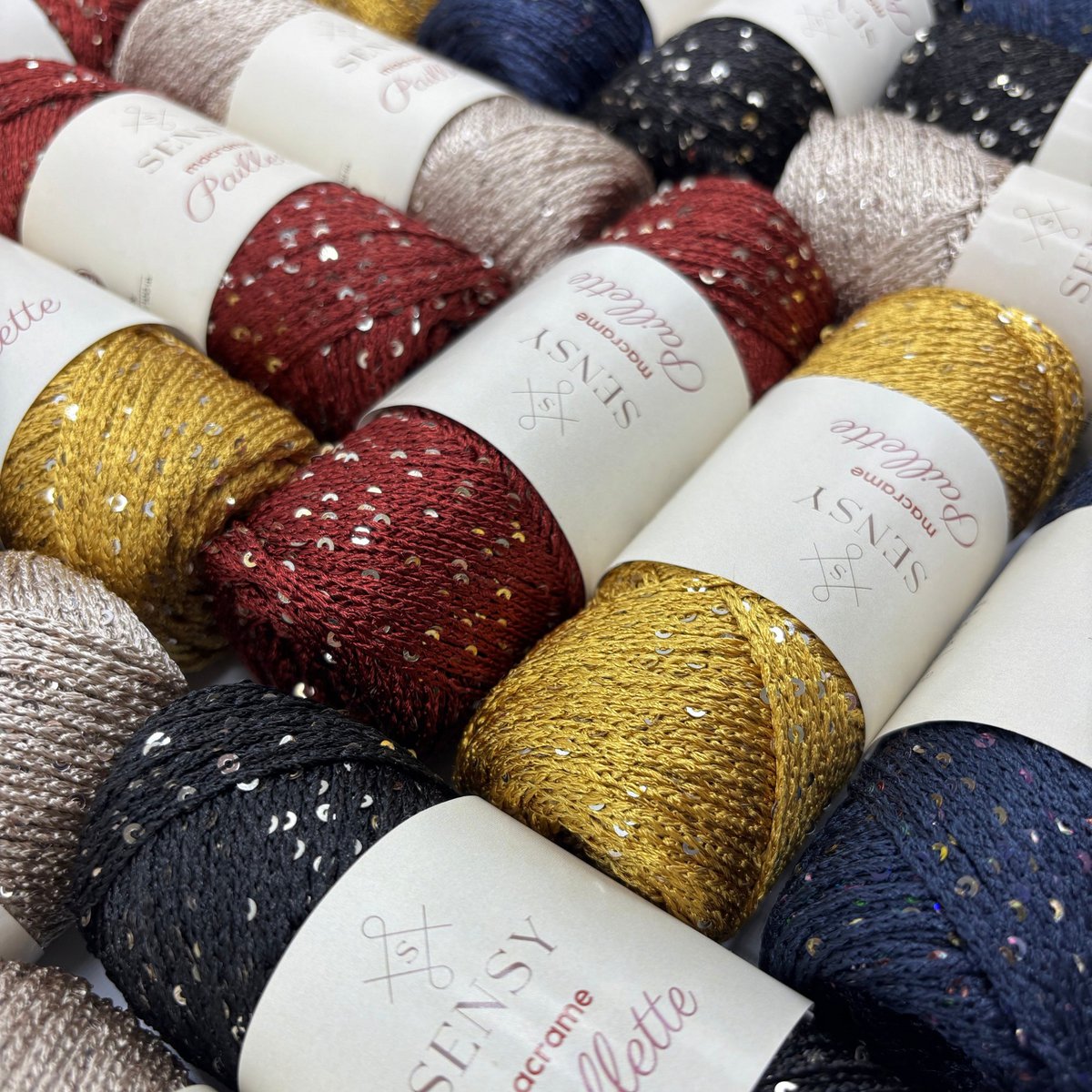 Sensy Paillette Macrame Cord - 109 Yards 100% polyester