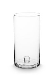Candle Holder Glass Clear 13x25cm