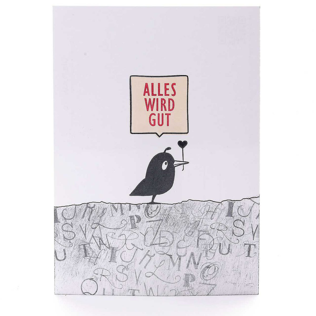 Stempel: Vogel mit Herz