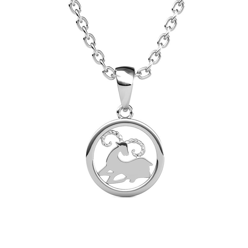 Pendentifs Zodiaque Belier - Argenté et Cristal
