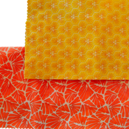 Bee Wrap Emballage réutilisable et zéro déchet 2 tailles duo  M (22*29cm) , L ( 30 cm * 30cm) 