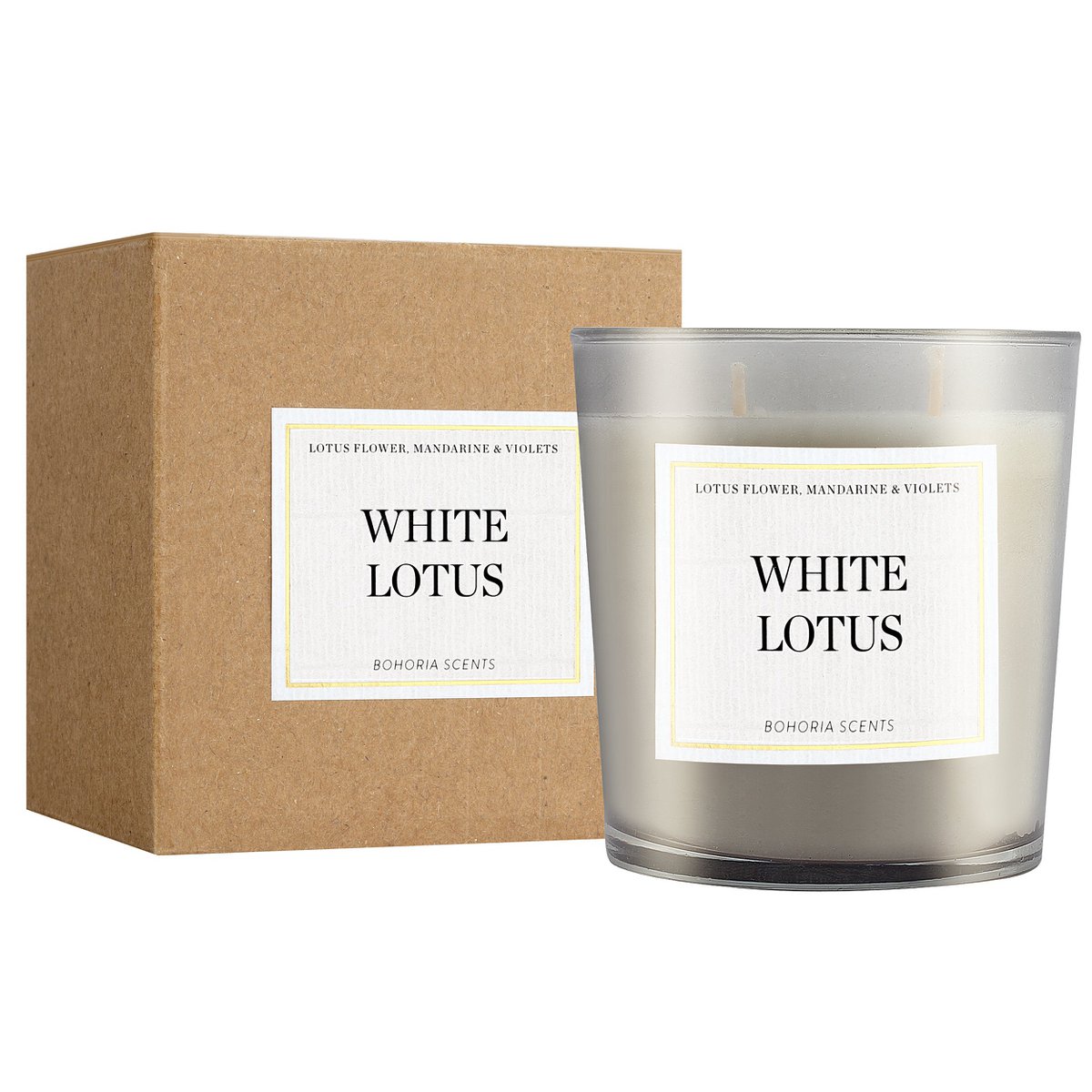 Witte Lotus geurkaars 230g – Witte Lotus & Sandelhout, 50u