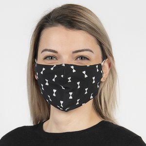 Mundkappenwaschable 13x26 cm schwarze Baumwoll Mundmaske