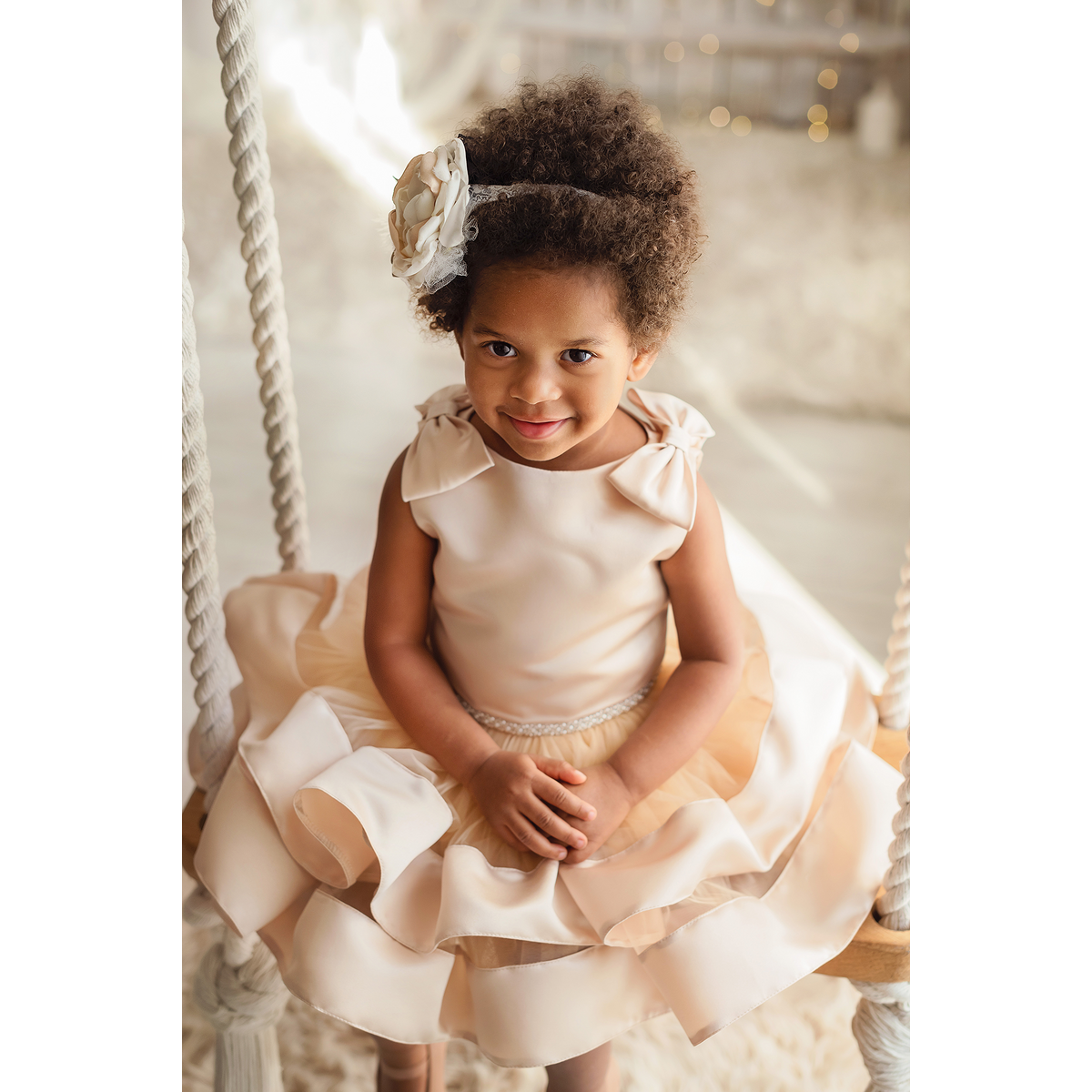 Ella elegant gold dress for girls