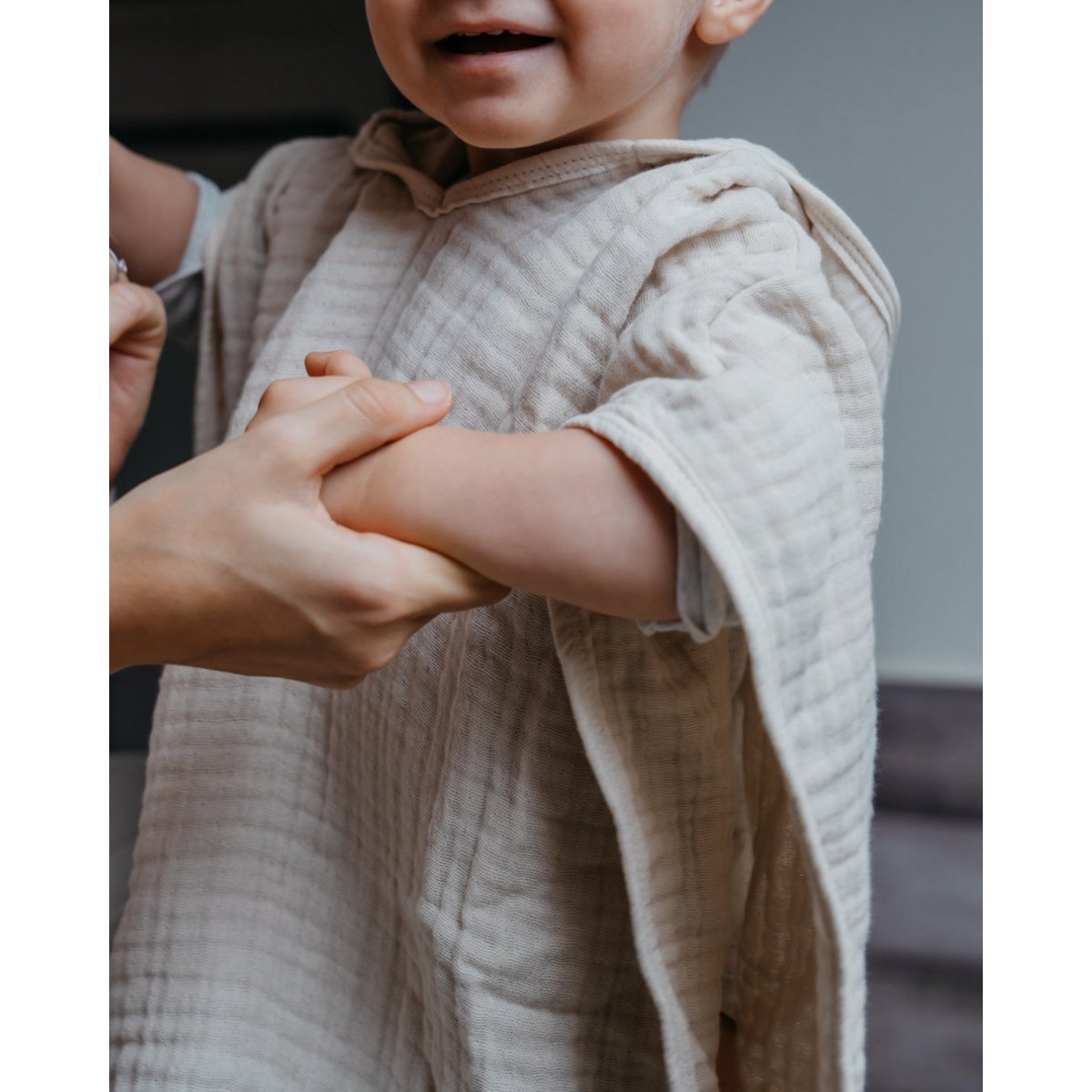 Muslin bath poncho