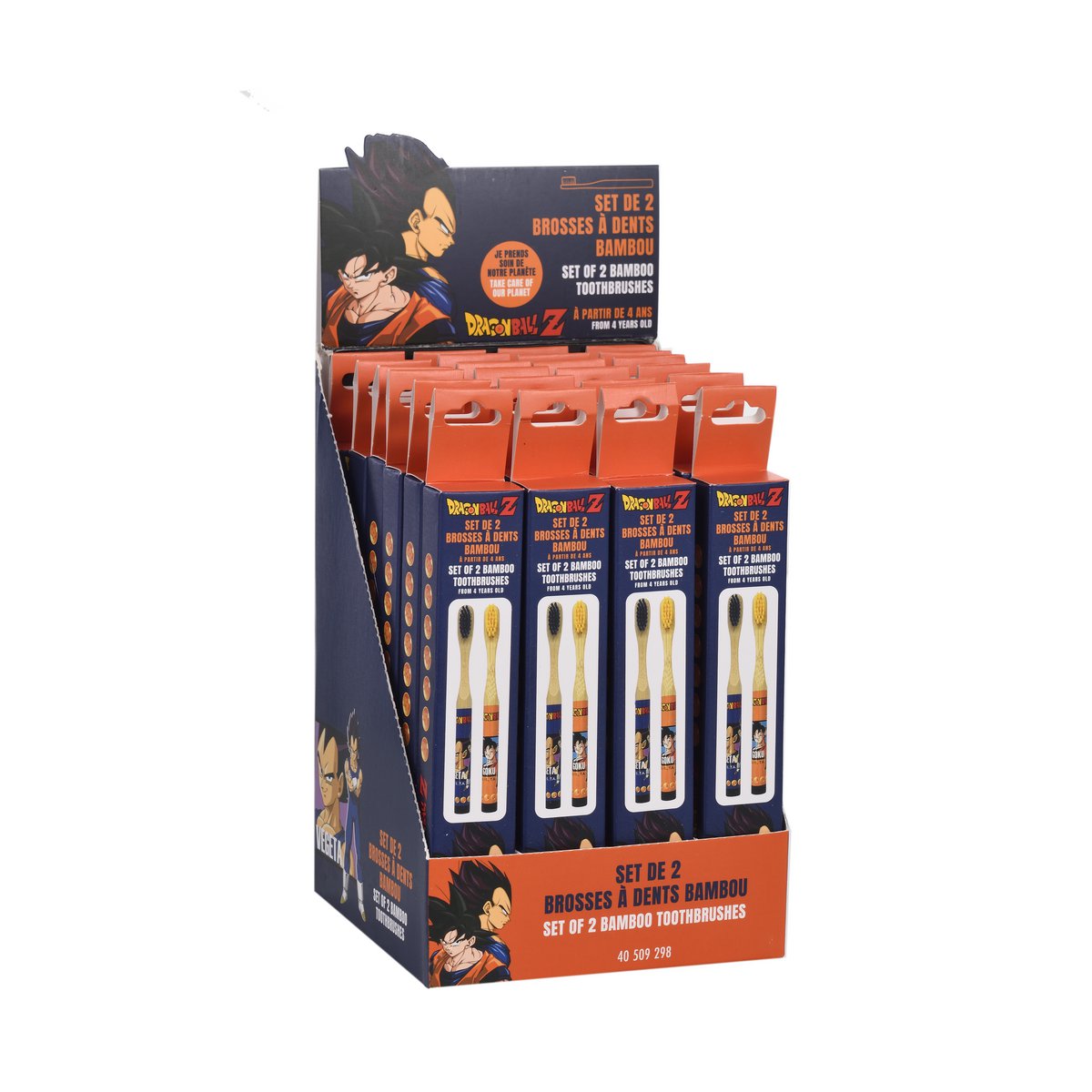 Set of 2 bamboo toothbrushes DRAGON BALL Z