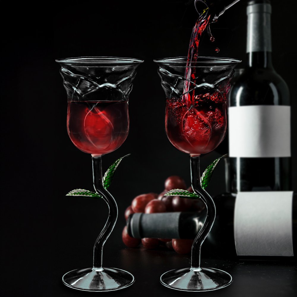 Rose Wine Glass
