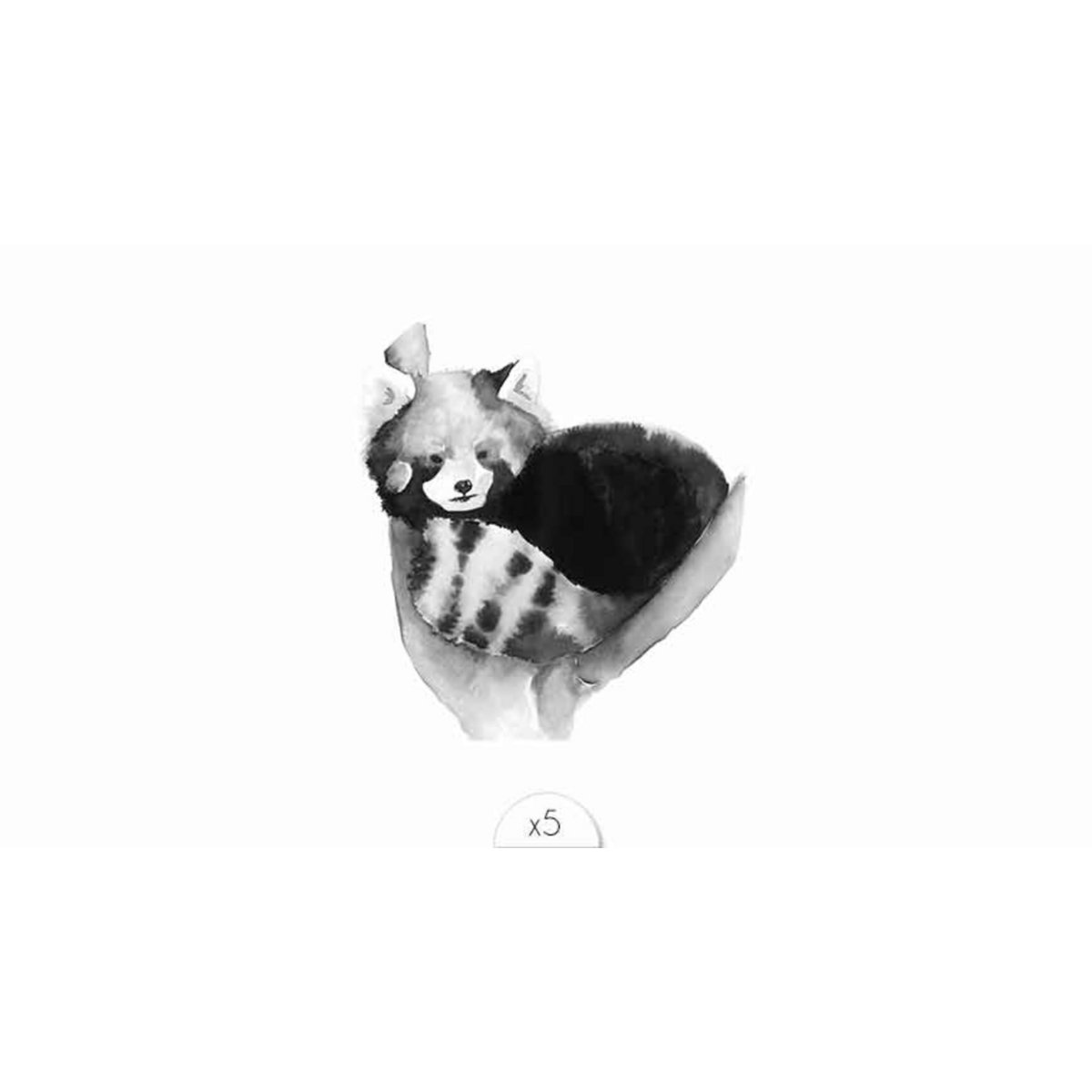 Tatuaggio temporaneo: Panda rosso
