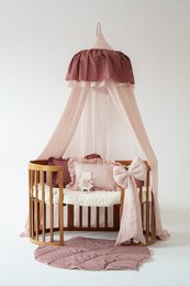 Nursery muslin canopy with ruffle "Vintage style"