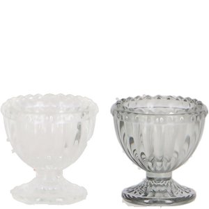 Glass egg cup benno on foot, 2 colors, D6cm, H6C