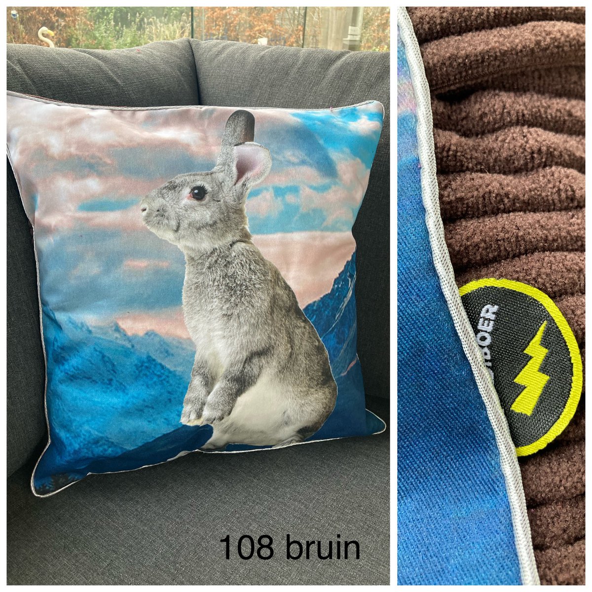 Housse de coussin 50x50cm - Lapin