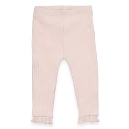 Baby -leggings - gestructureerde trui met Ajour -optiek en ruches - roze