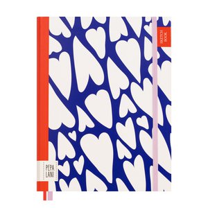 Pepa Lani Skizzenbuch PRO – Herzen groß blau