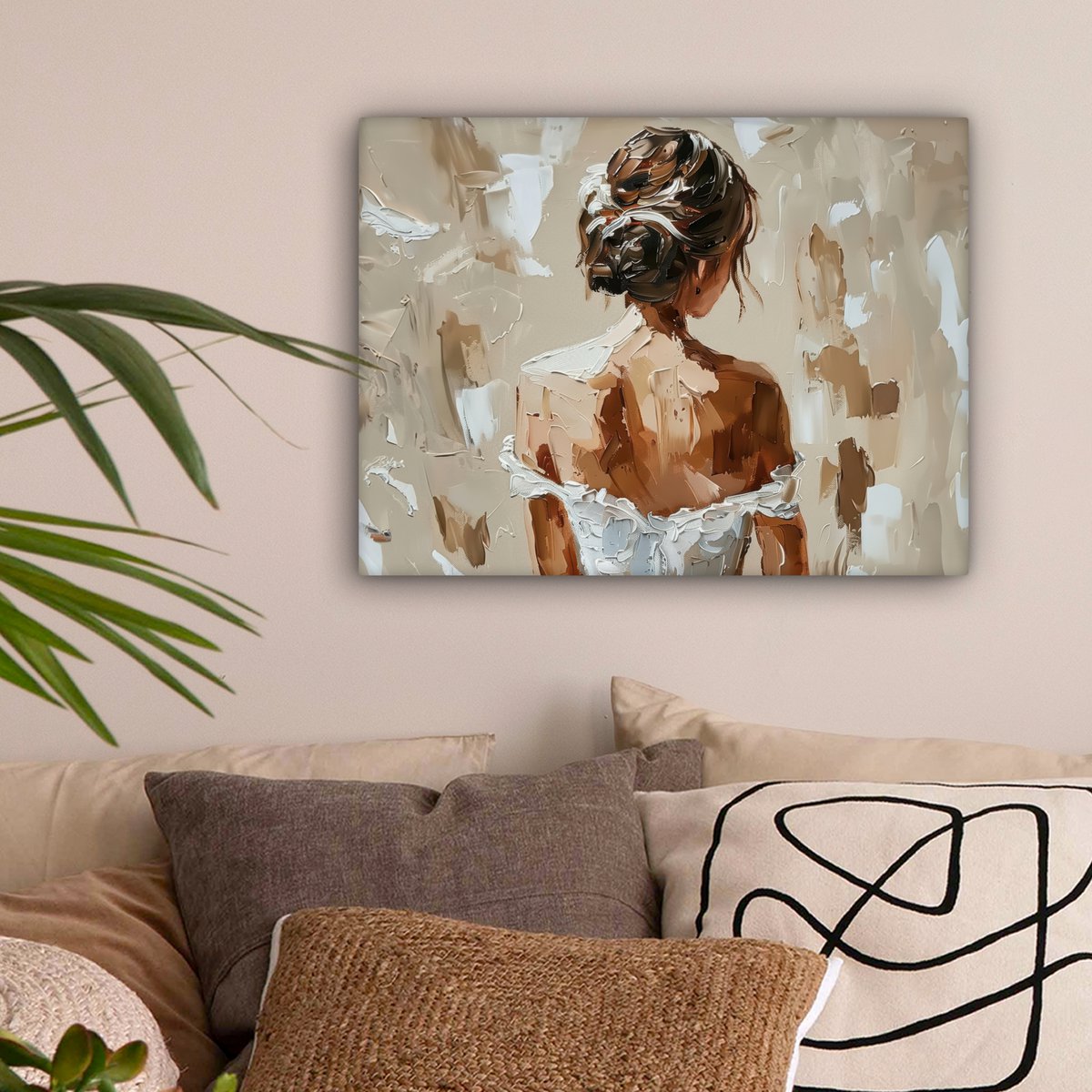 Leinwand Malerei - Wanddekoration - Grün - modern - Zusammenfassung - Gold