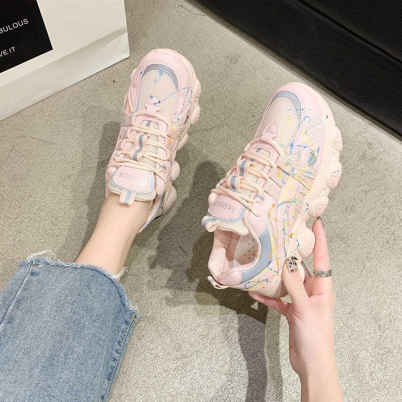 Lysende super fire daddy sko kvinder trend sneakers