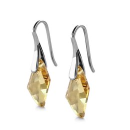 Silver Knight Earrings - Silver and Amber