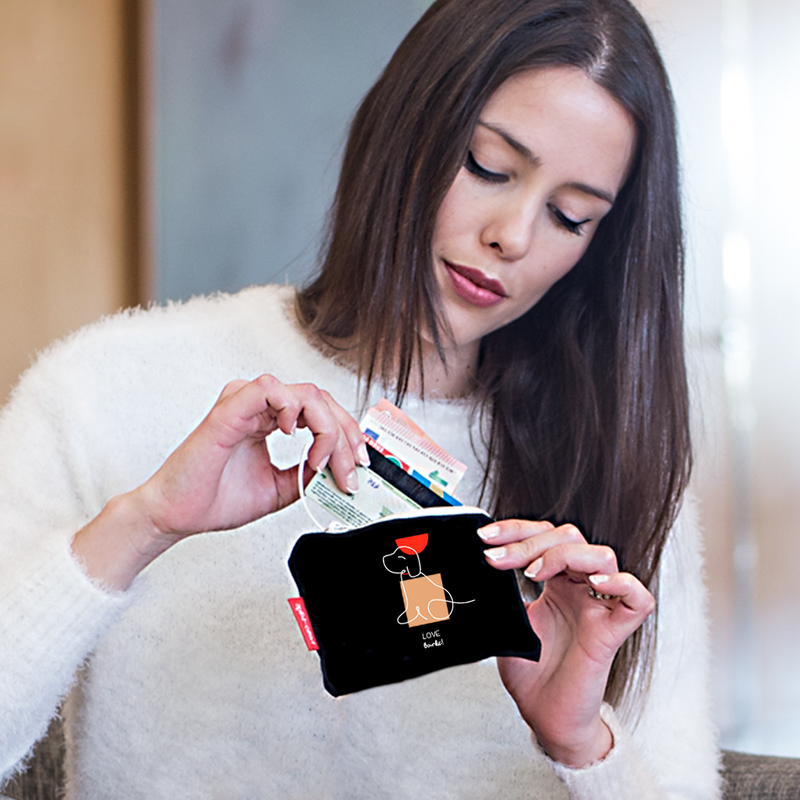 Damepunge / Pung / Kortholder model "LOVE BARKS"