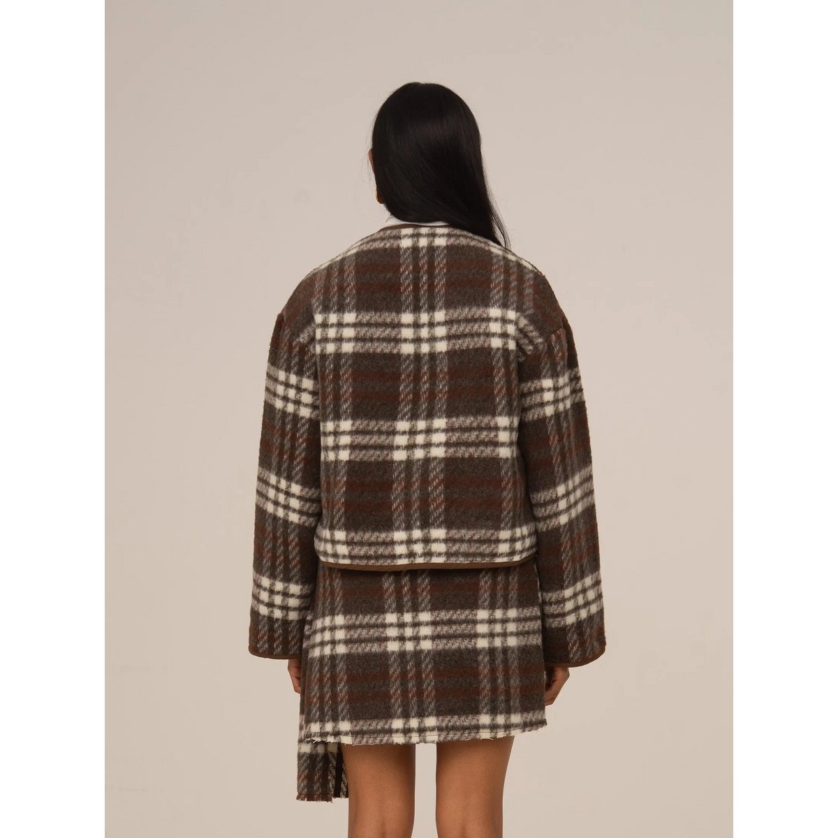 Barefoot Plaid Brown Jacket