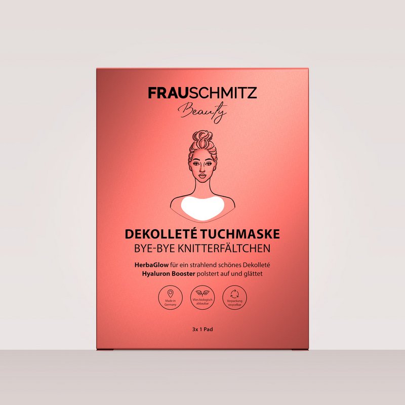Zestaw 3-ech Dekolleté Tuchmaske - BYE-BYE Knitterfältchen