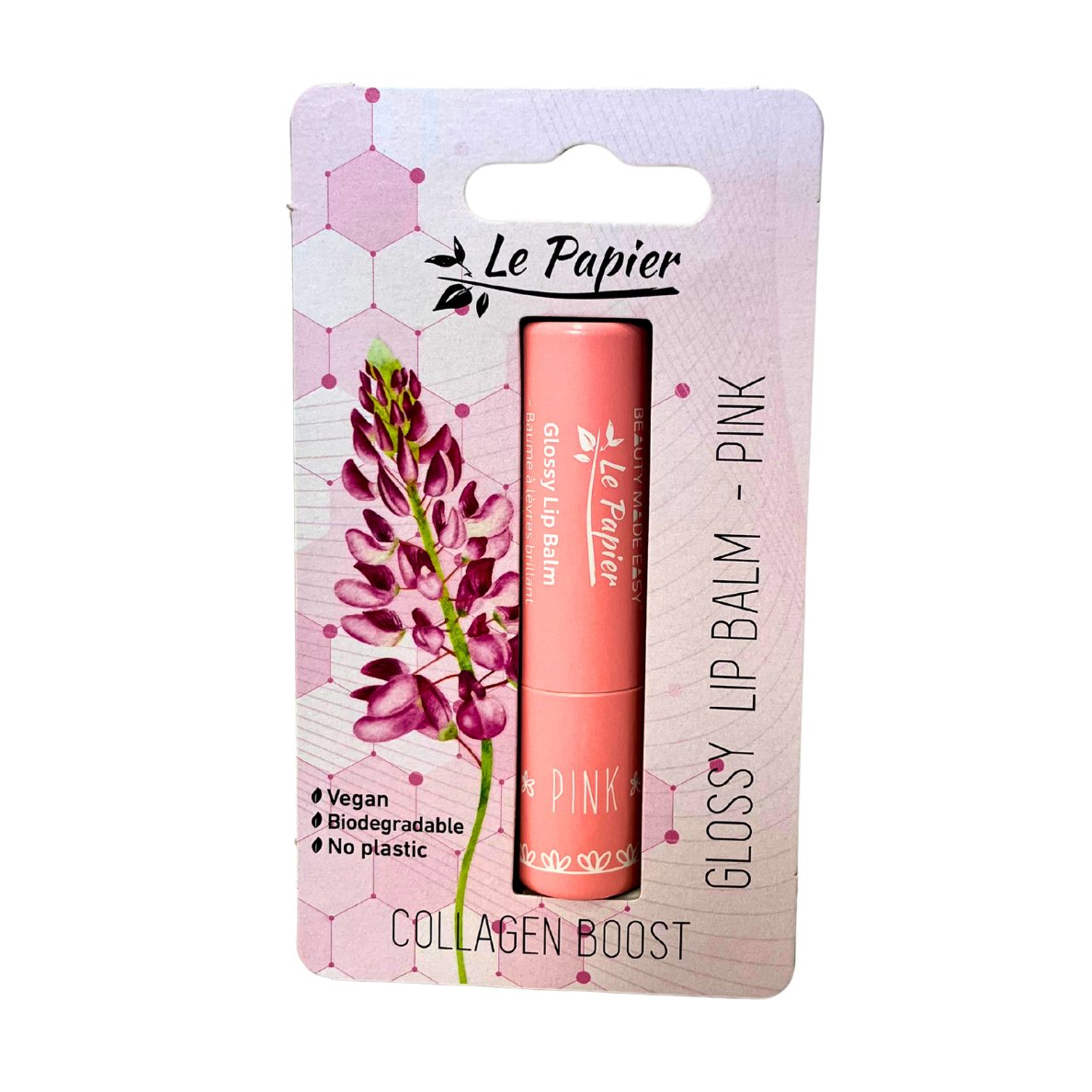 Bálsamo labial brillante con colágeno - PINK