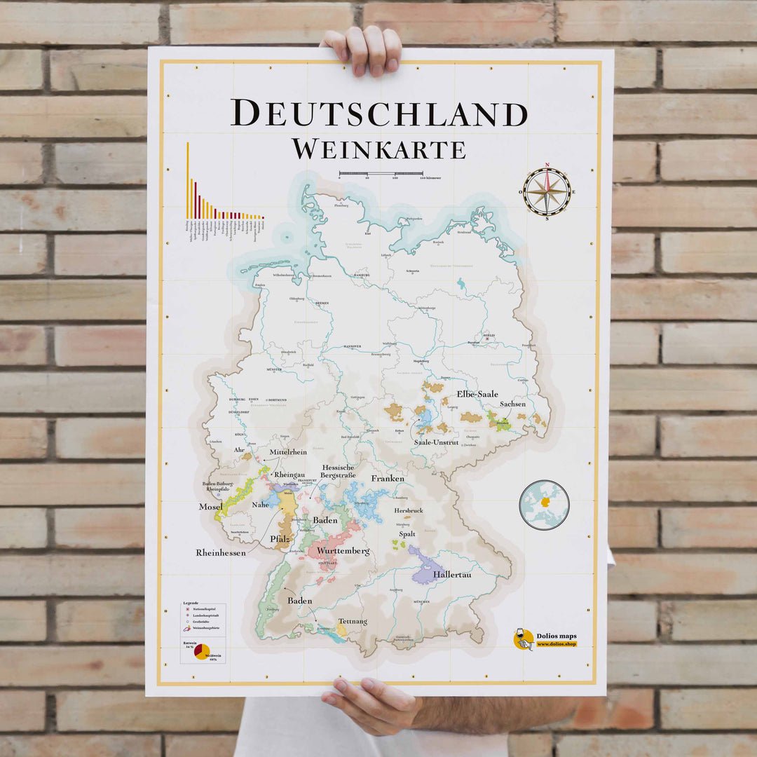 Karta win z Niemiec - Carte des Vins d'Allemagne