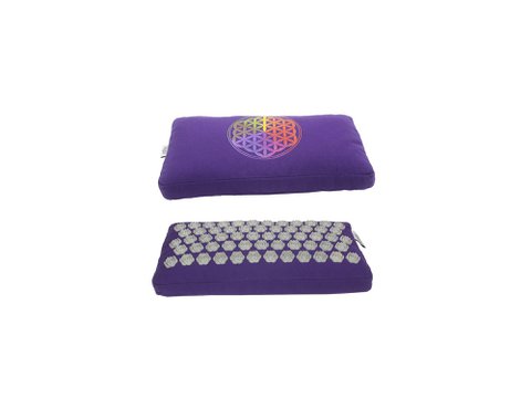 Acupresure Neck Pillow Purple With Grey Spike (Flower Of Lif