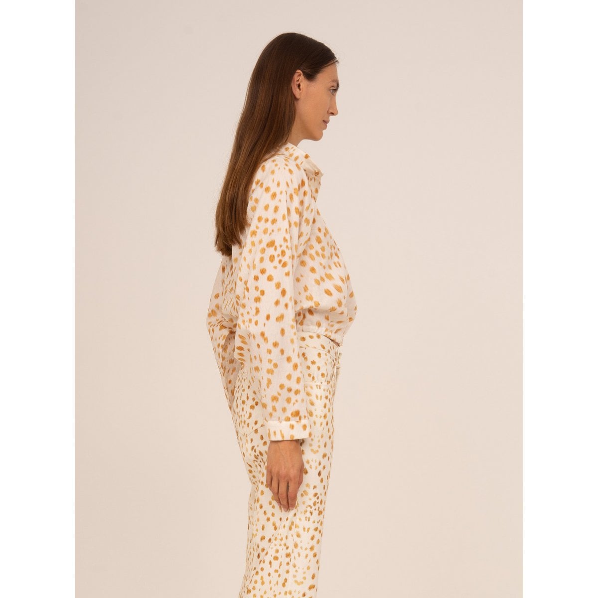 Fawn herten print ballon shirt