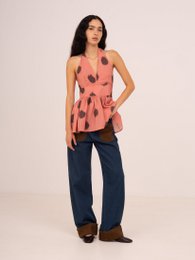 Backstreet Blue and Brown Denim Pants