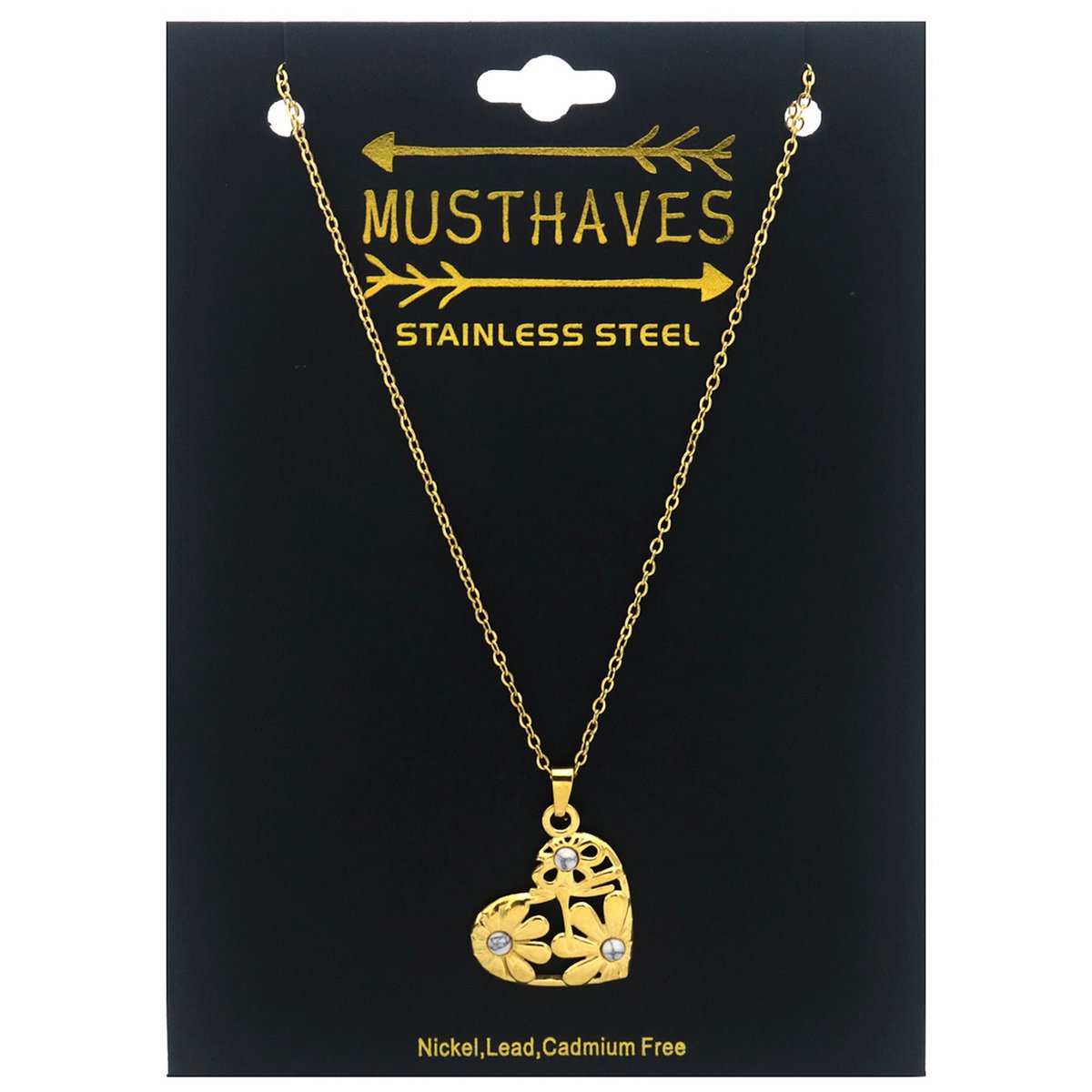 C-A3.1  N091-029G-3 S. Steel Necklace Heart