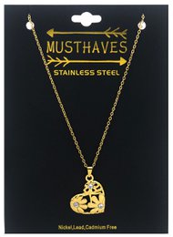 C-A3.1  N091-029G-3 S. Steel Necklace Heart