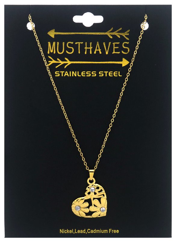 C-A3.1  N091-029G-3 S. Steel Necklace Heart
