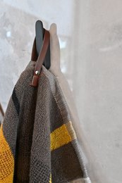 Magnetische Handtuchhalter aus braunem Leder im 2er-Pack