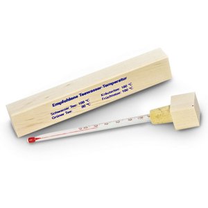 Tea water thermometer - in a wooden case