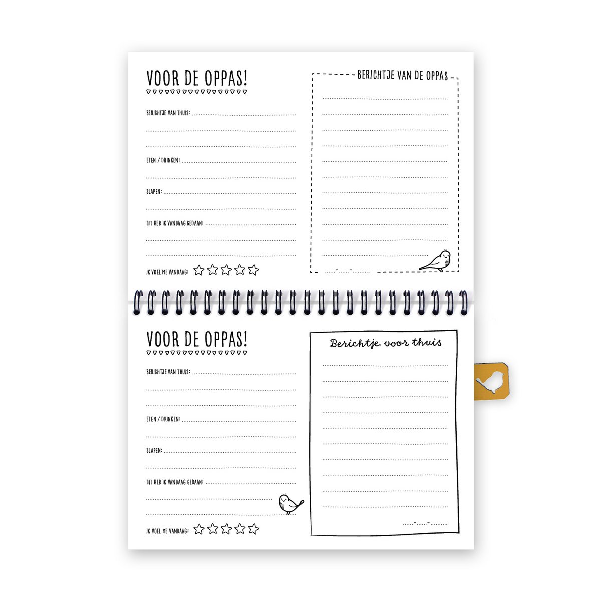 Babysitting booklet | fill-in book A5