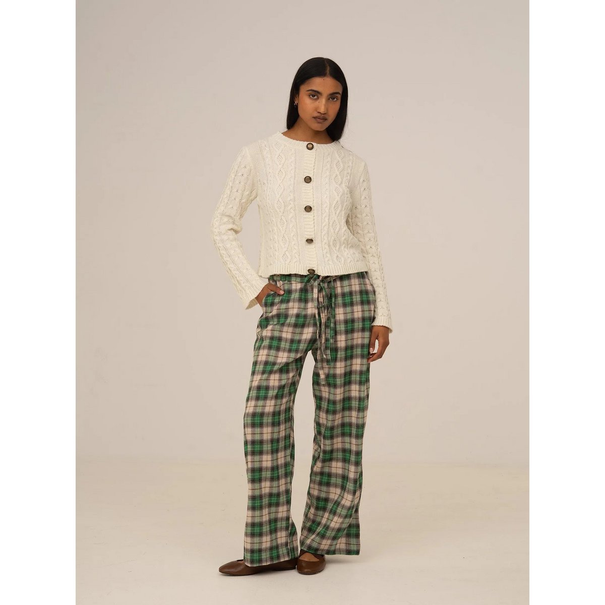 Clover Green Plaid Pants