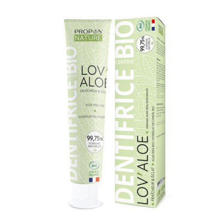 ØKOLOGISK TANDPASTA MED Aloe VERA LOV'ALOE - SANS FLUOR -75ML